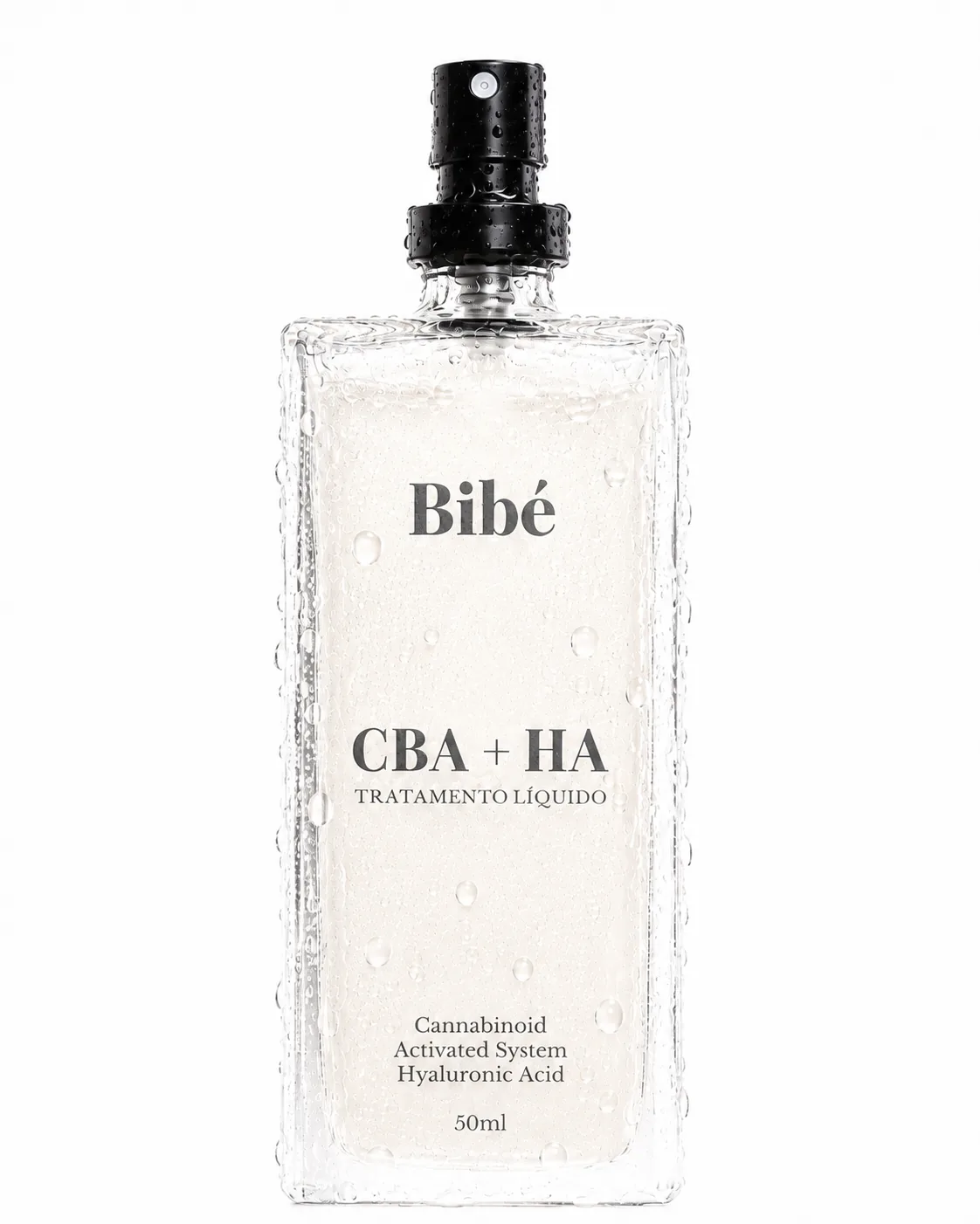 Bibé CBA + HA bottle with water droplets