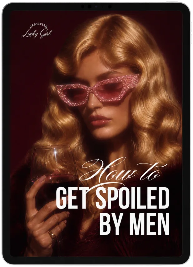 New 'How To Get Spoiled By Men' ebook cover, cinematic photography