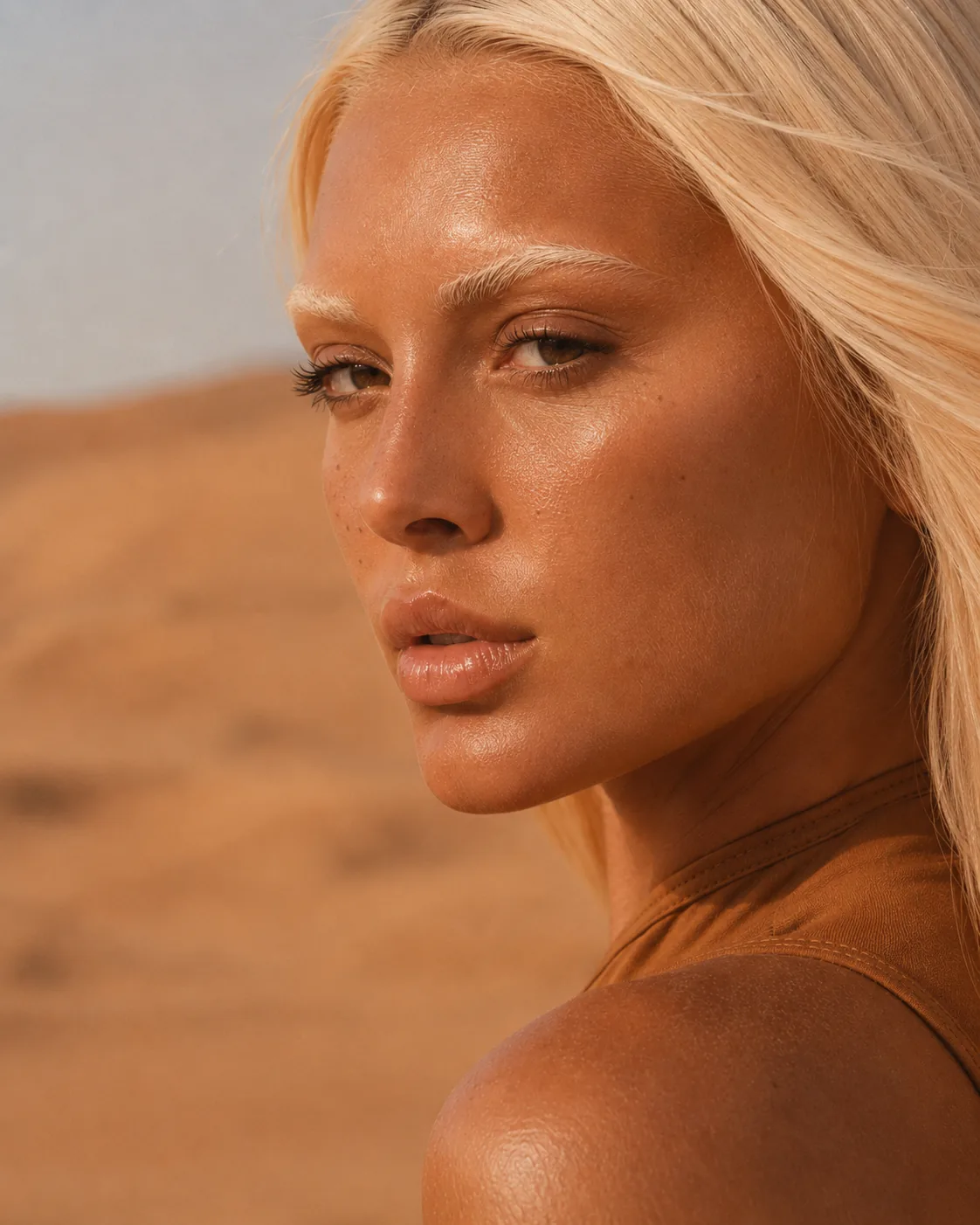 Campaign model, desert backdrop