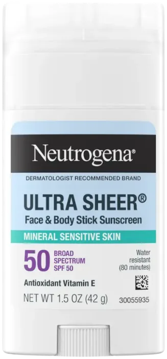 Original Neutrogena Ultra Sheer stick sunscreen packaging